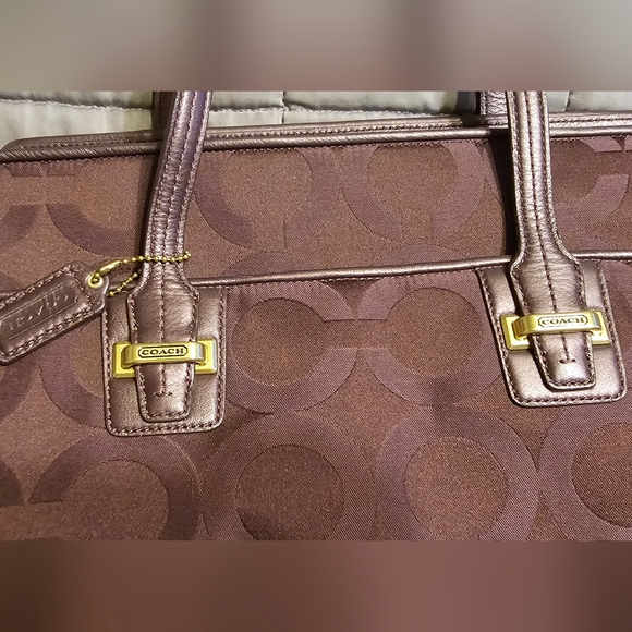 Coach Taylor Alexis Signature OP Art Tote Bag & wallet - Picture 11 of 16